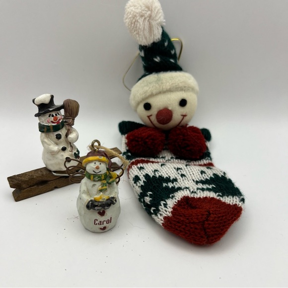 Lot of three cute snowmen for Christmas. - Picture 1 of 6